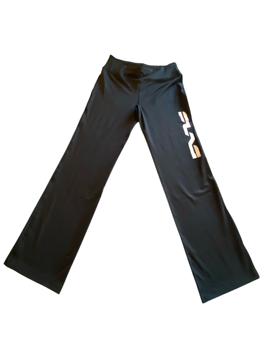 Sport-Tek Black Athletic Flare Leggings Side Logo | Gym| Hiking| Yoga Women’s S